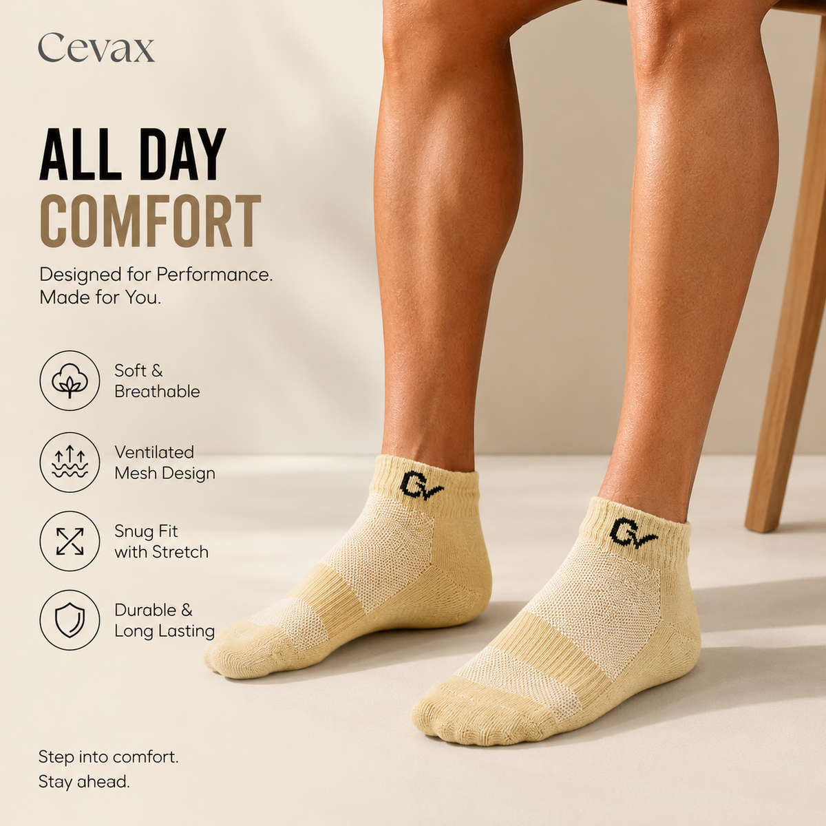 CEVAX Unisex Self Design Ankle Length