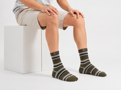 CEVAX Unisex Striped Mid-Calf/Crew