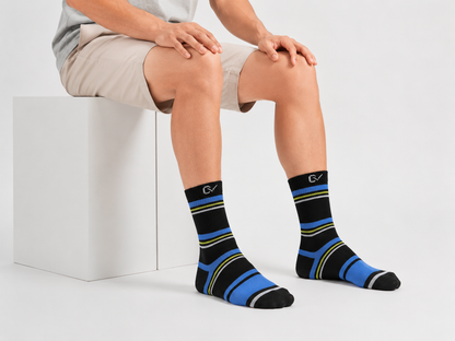 CEVAX Unisex Striped Mid-Calf/Crew