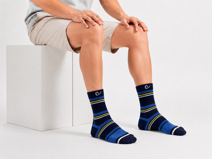 CEVAX Unisex Striped Mid-Calf/Crew