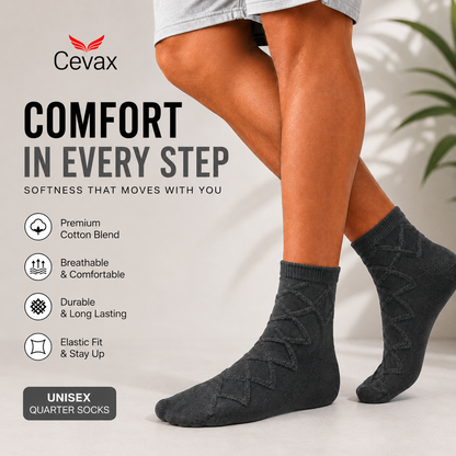 CEVAX Unisex Self Design Ankle Length