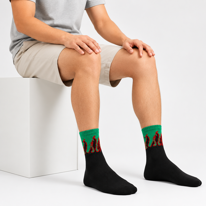 CEVAX Unisex Printed Mid-Calf/Crew