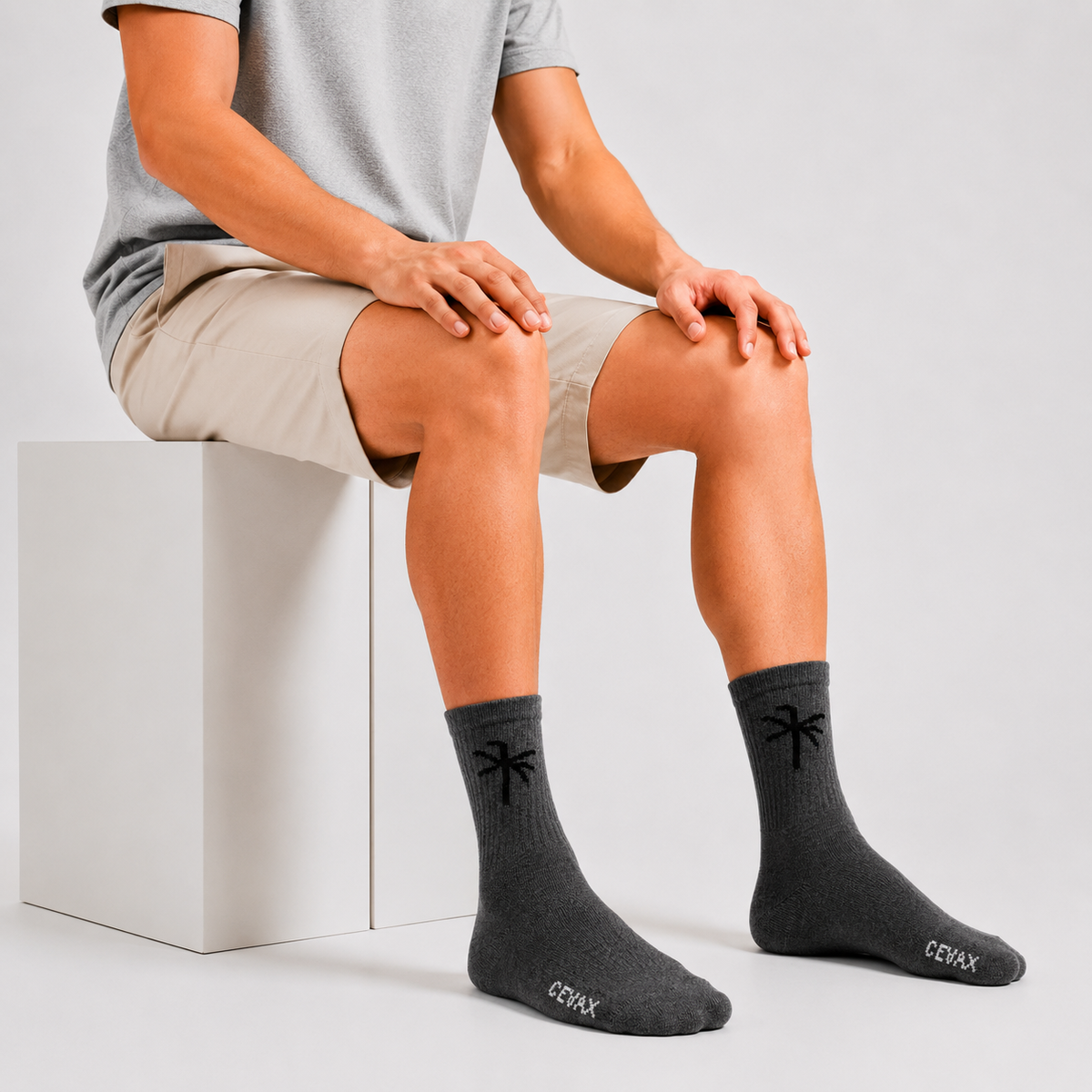 CEVAX Unisex Self Design Mid-Calf/Crew