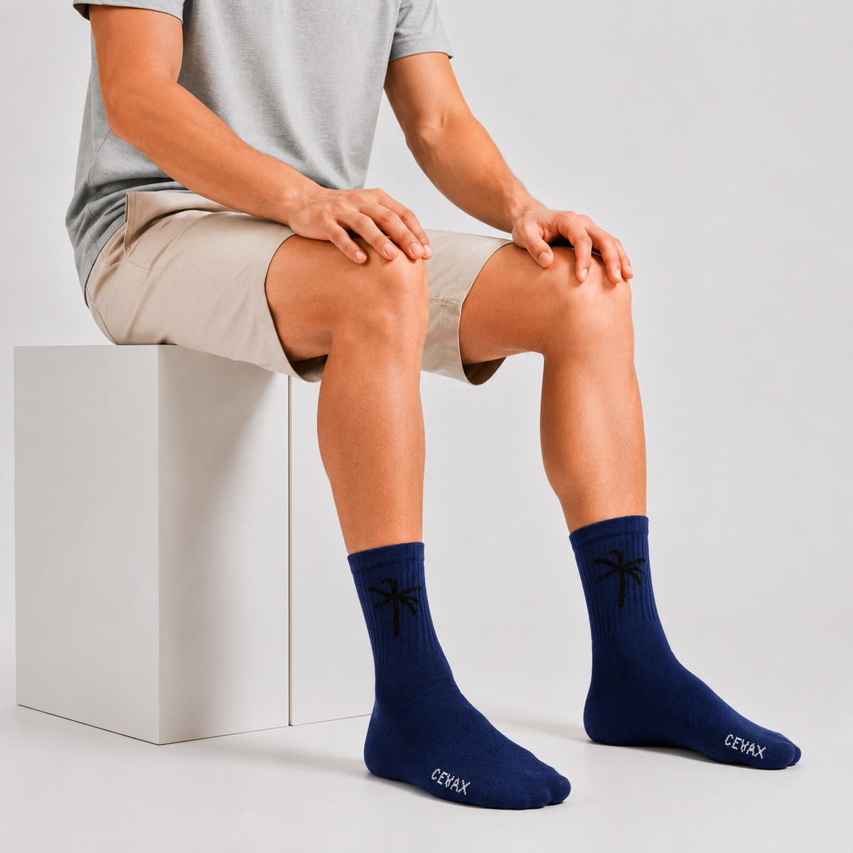 CEVAX Unisex Self Design Mid-Calf/Crew