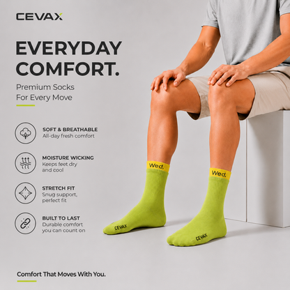 CEVAX Unisex Self Design Mid-Calf/Crew