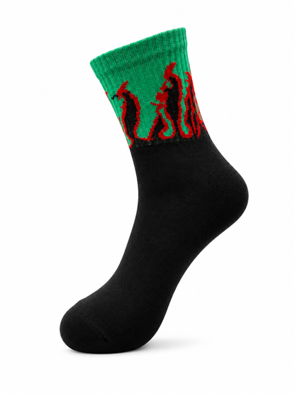 CEVAX Unisex Printed Mid-Calf/Crew