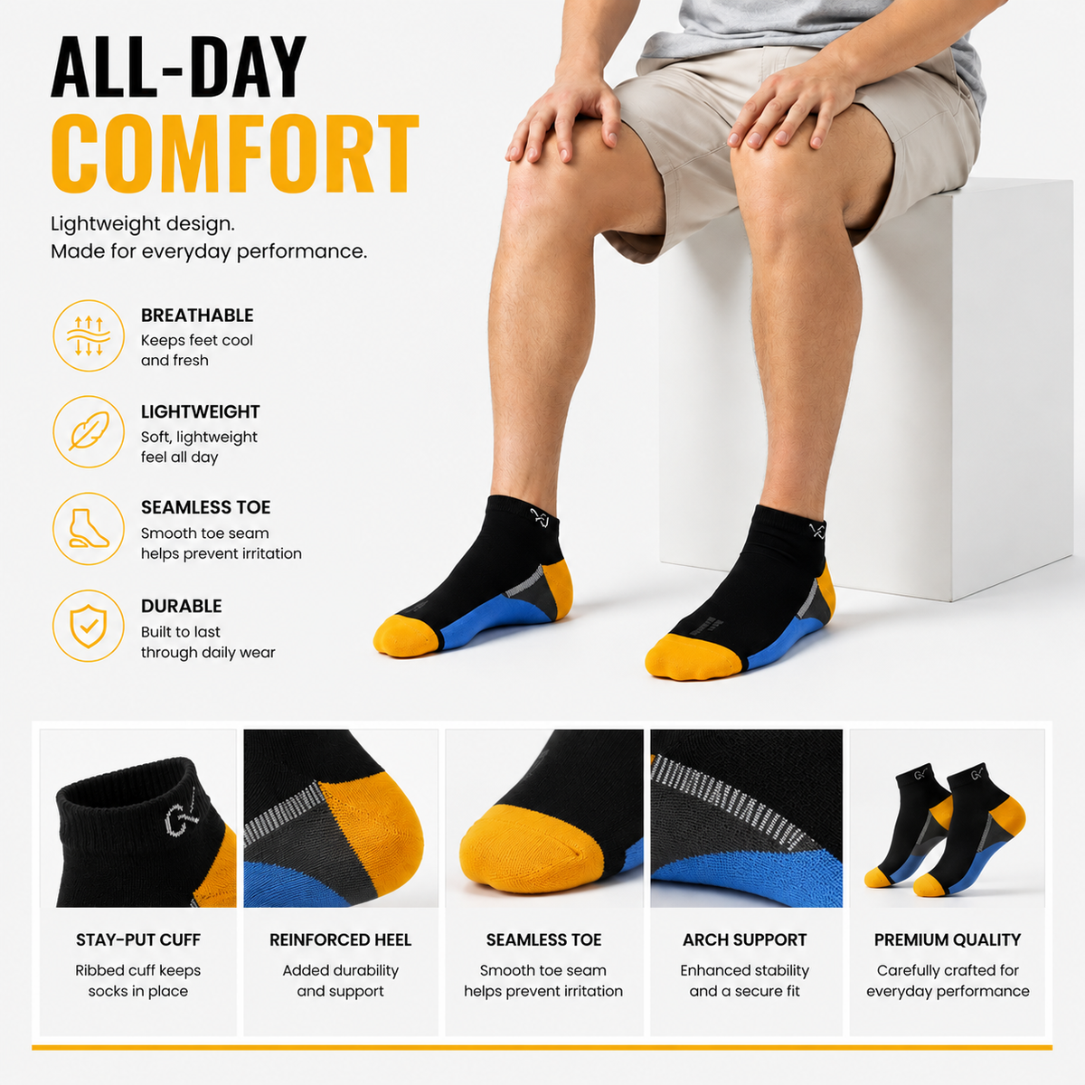 CEVAX Unisex Self Design Ankle Length
