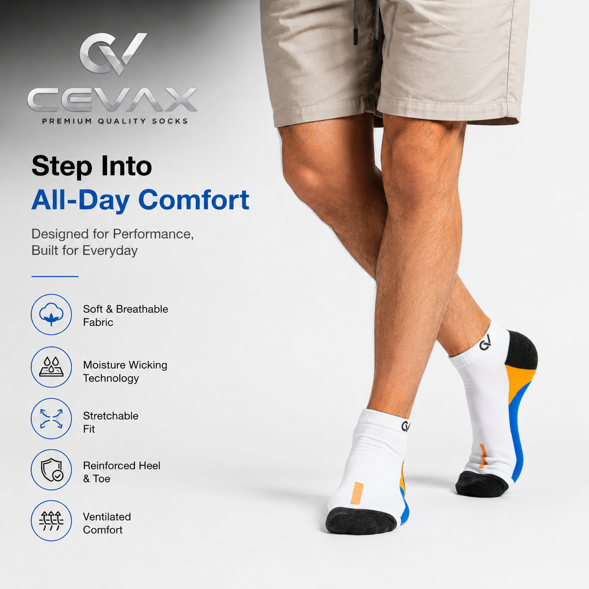 CEVAX Unisex Self Design Ankle Length