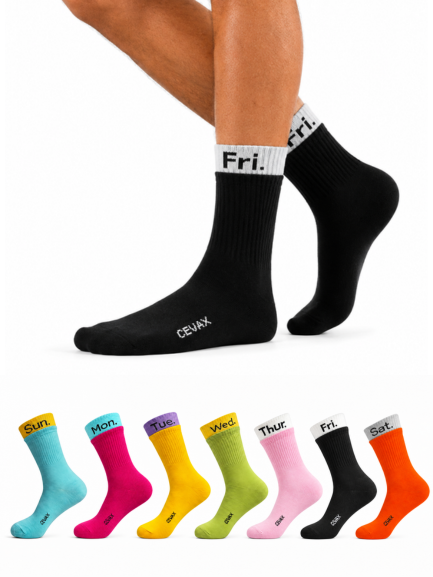 CEVAX Unisex Self Design Mid-Calf/Crew
